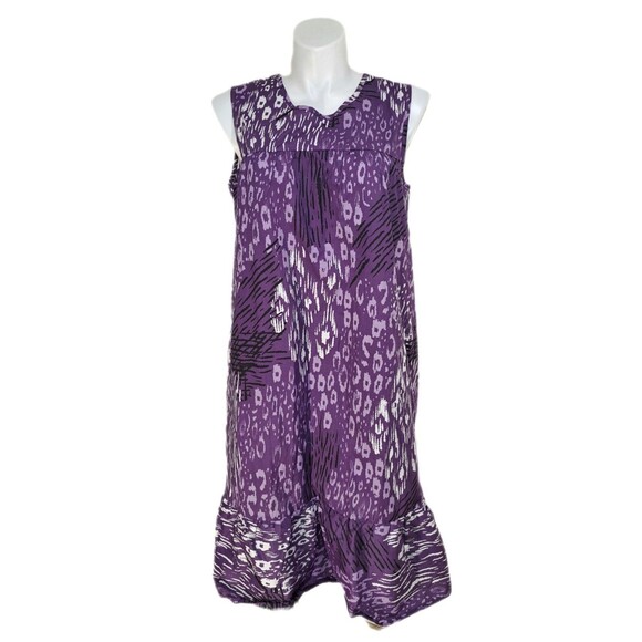 Anthony Richards Dresses & Skirts - Anthony Richards VTG Purple Printblock Mumu Patio Dress Midi Women's Size XL